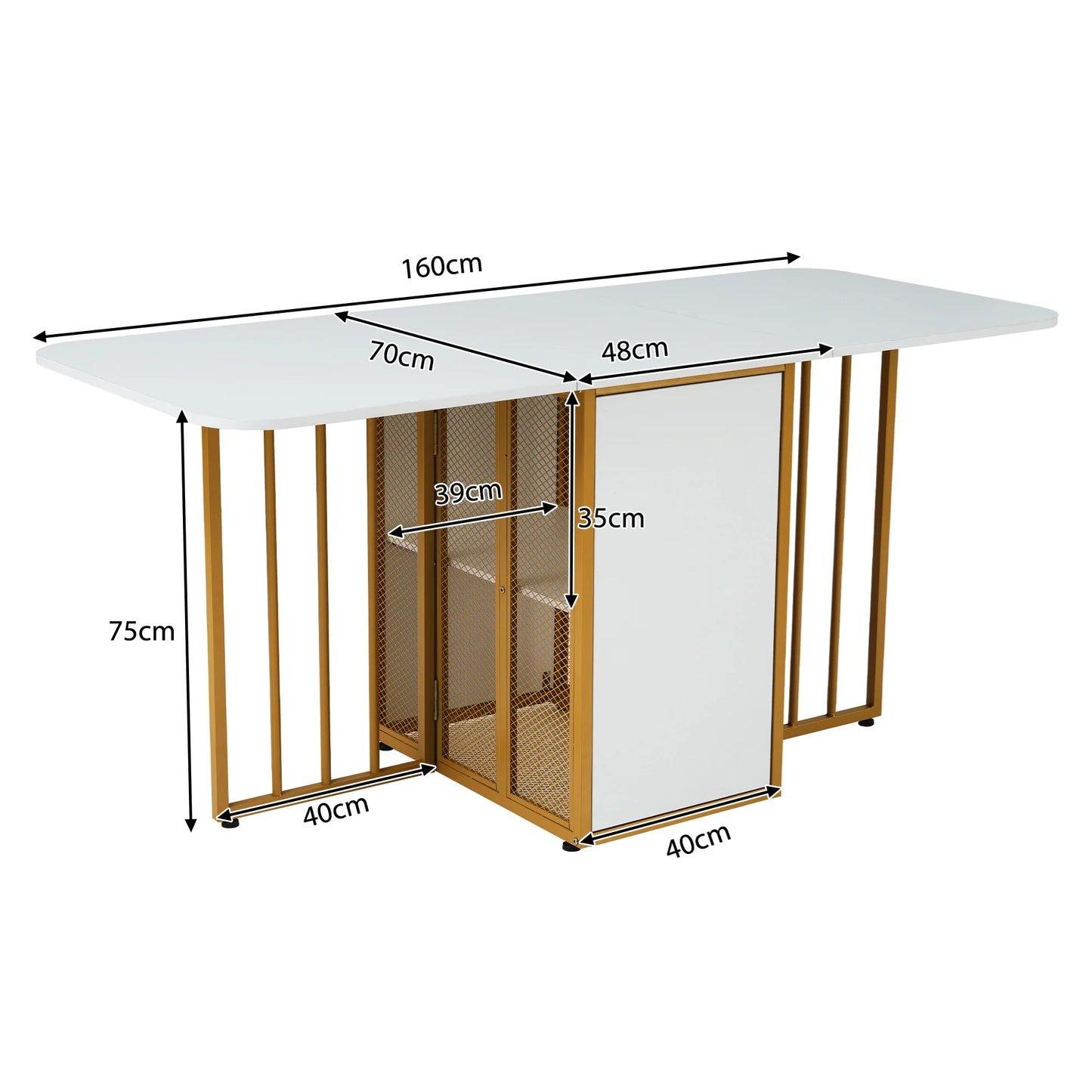 Table Pliante Extensible Blanche