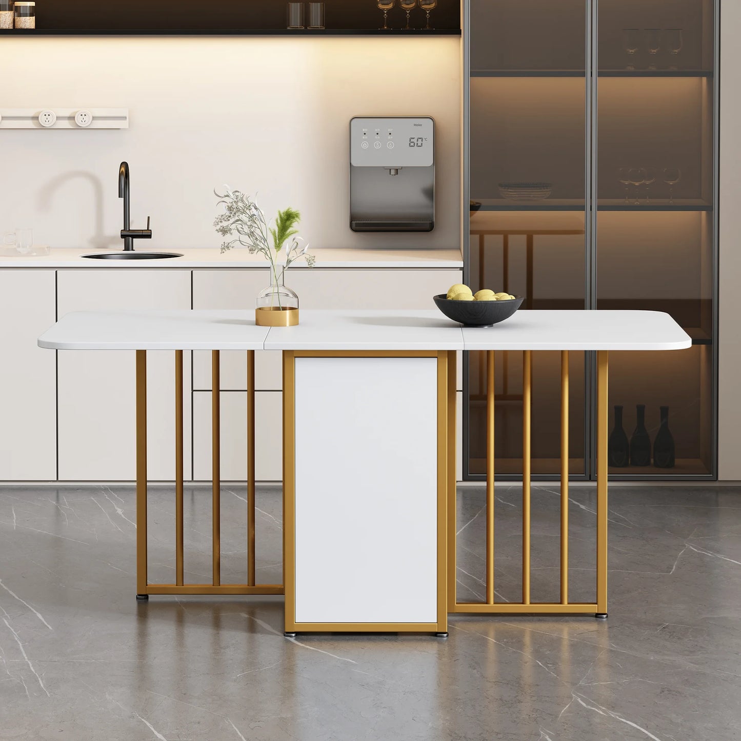 Table Pliante Extensible Blanche