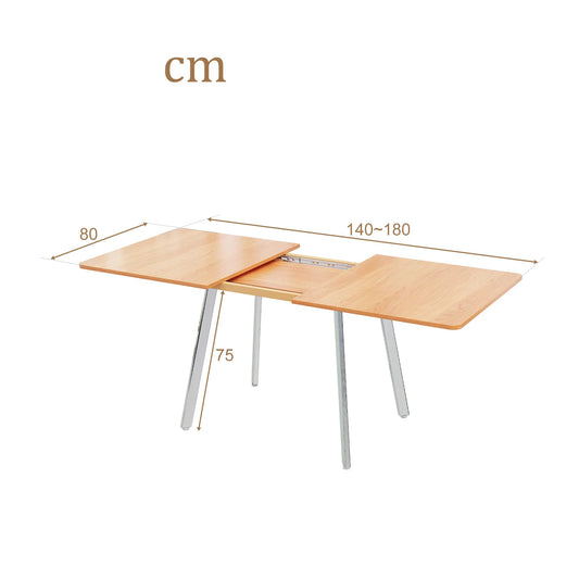Table à Manger Extensible Bois Naturel