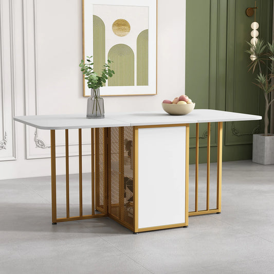 Table Pliante Extensible Blanche