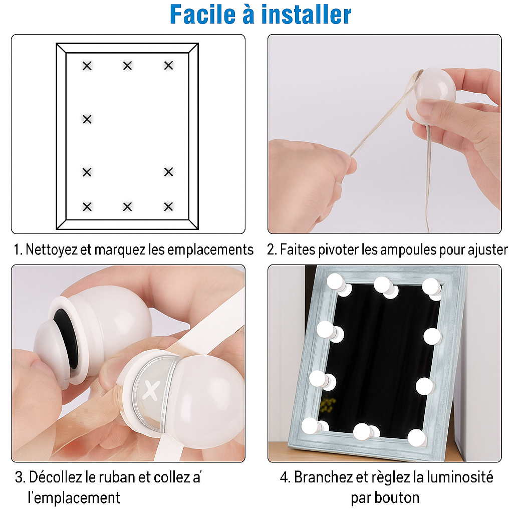 Guirlande LED pour Miroir