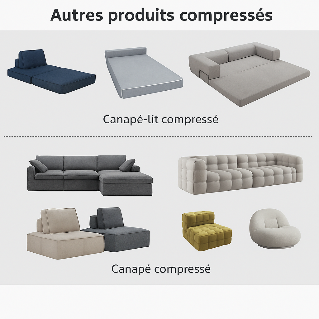 Canapé Compressé 2 à 3 Places