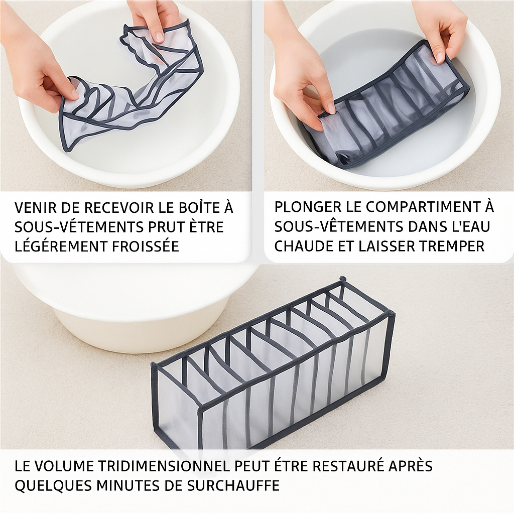 Organisateur de tiroir pliable pour sous-vêtements