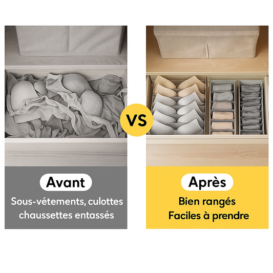Organisateur de tiroir pliable pour sous-vêtements
