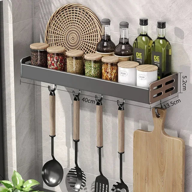 Étagère de Rangement Murale Multi-Fonction pour Cuisine