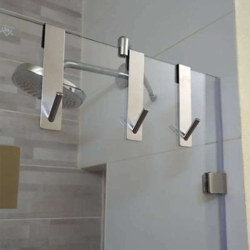Crochet inox pour porte de douche