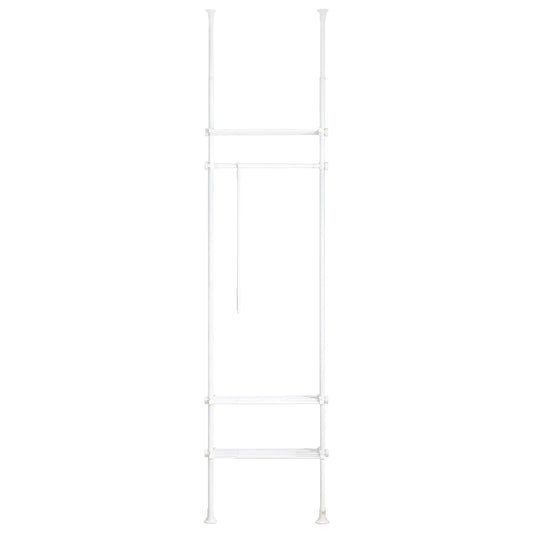 Portant Vêtements Télescopique avec 3 Étagères