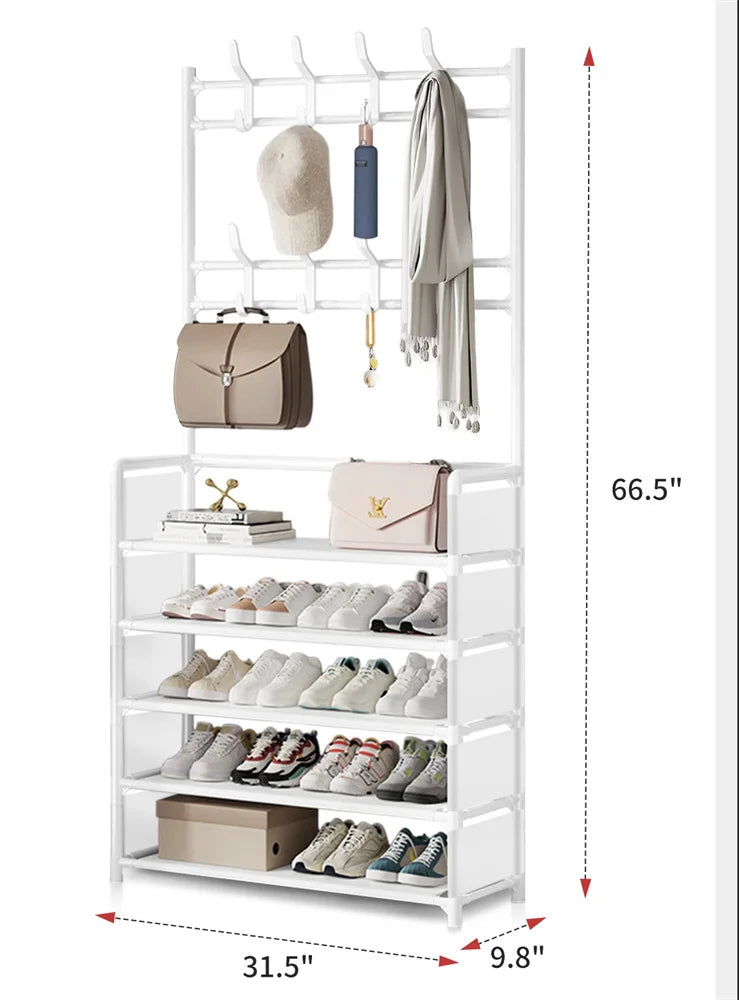 3-en-1 avec étagère chaussures 5 niveaux