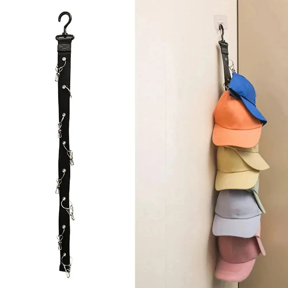 Support mural pour casquettes – Avec clips métalliques