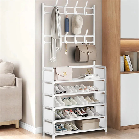 3-en-1 avec étagère chaussures 5 niveaux