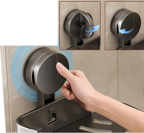 Étagère murale d’angle sans perçage pour salle de bain