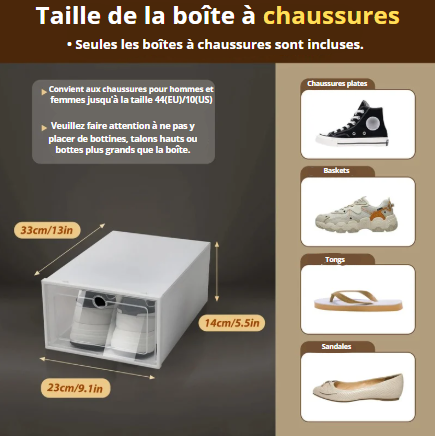 Lot de 24 boîtes à chaussures empilables