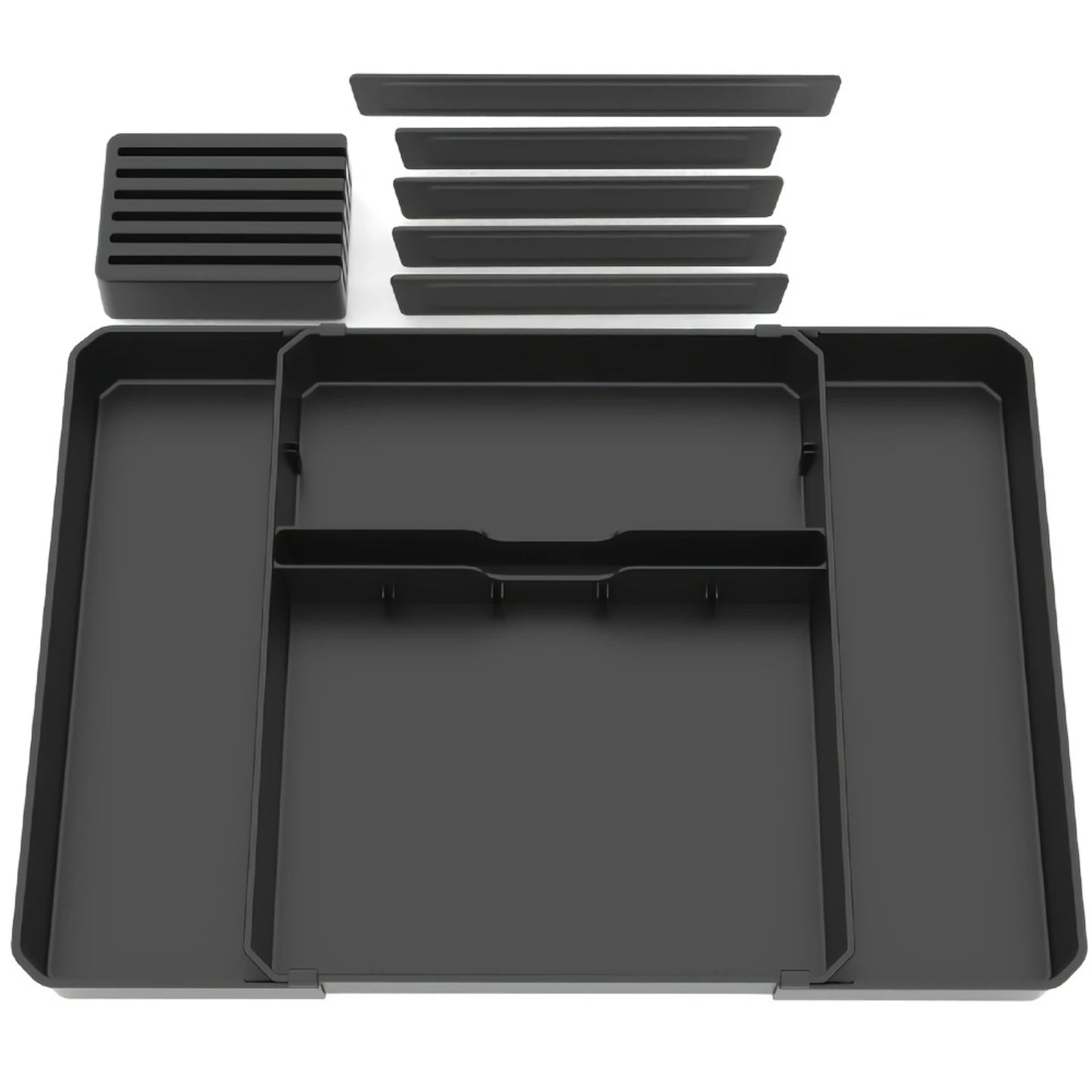 Organisateur de tiroir extensible en acier inoxydable