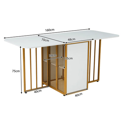 Table Pliante Extensible Blanche