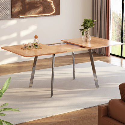 Table à Manger Extensible Bois Naturel