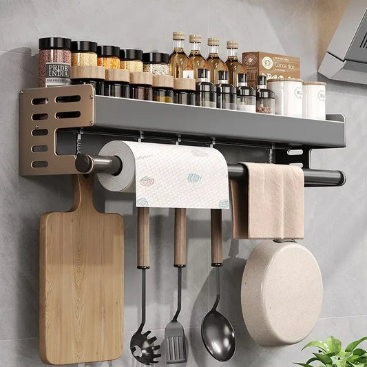 Étagère de Rangement Murale Multi-Fonction pour Cuisine