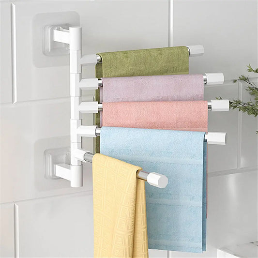 Porte-serviette pivotant mural sans perçage