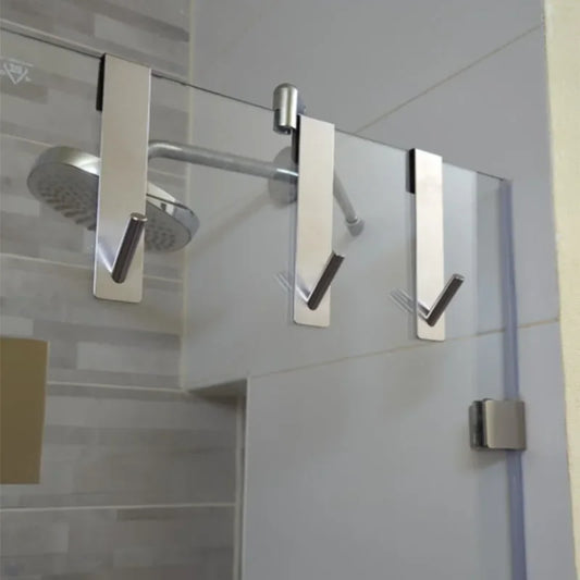 Crochet inox pour porte de douche