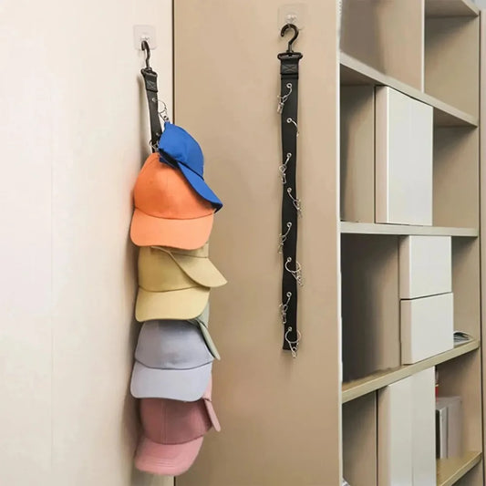 Support mural pour casquettes – Avec clips métalliques
