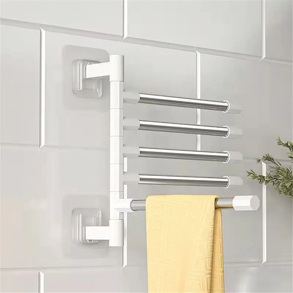 Porte-serviette pivotant mural sans perçage