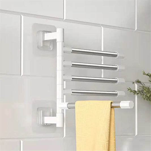Porte-serviette pivotant mural sans perçage