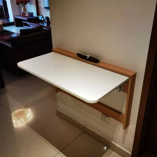 Table Murale Pliante en Bois Massif