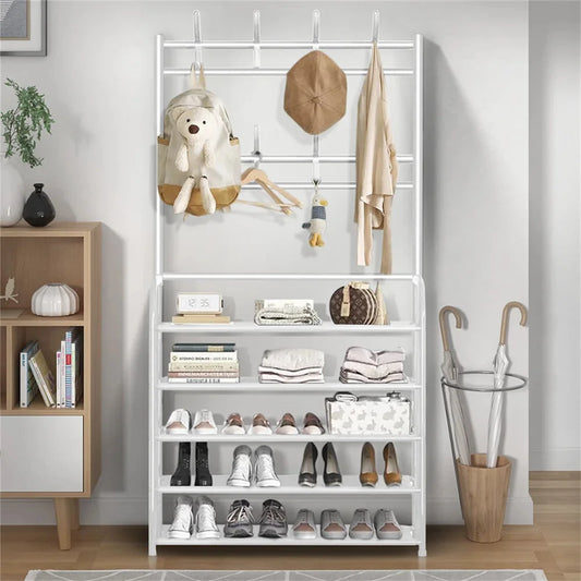 3-en-1 avec étagère chaussures 5 niveaux
