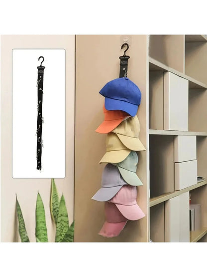 Support mural pour casquettes – Avec clips métalliques