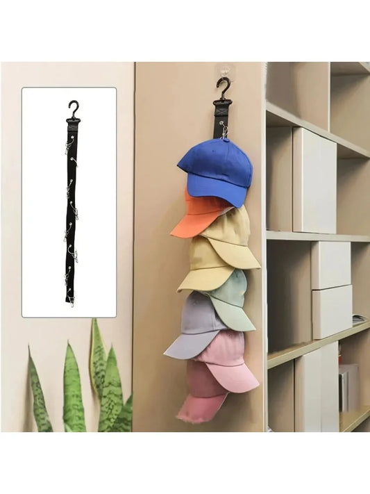 Support mural pour casquettes – Avec clips métalliques